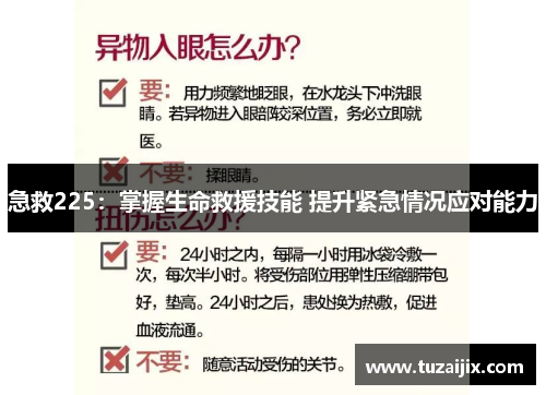 急救225：掌握生命救援技能 提升紧急情况应对能力